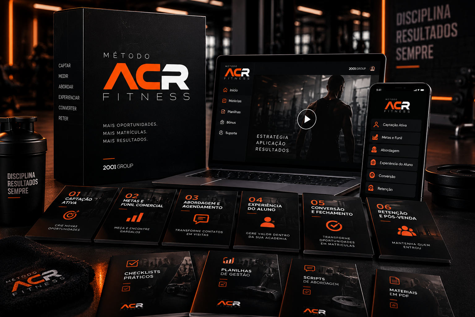 Materiais e plataforma do Método ACR Fitness